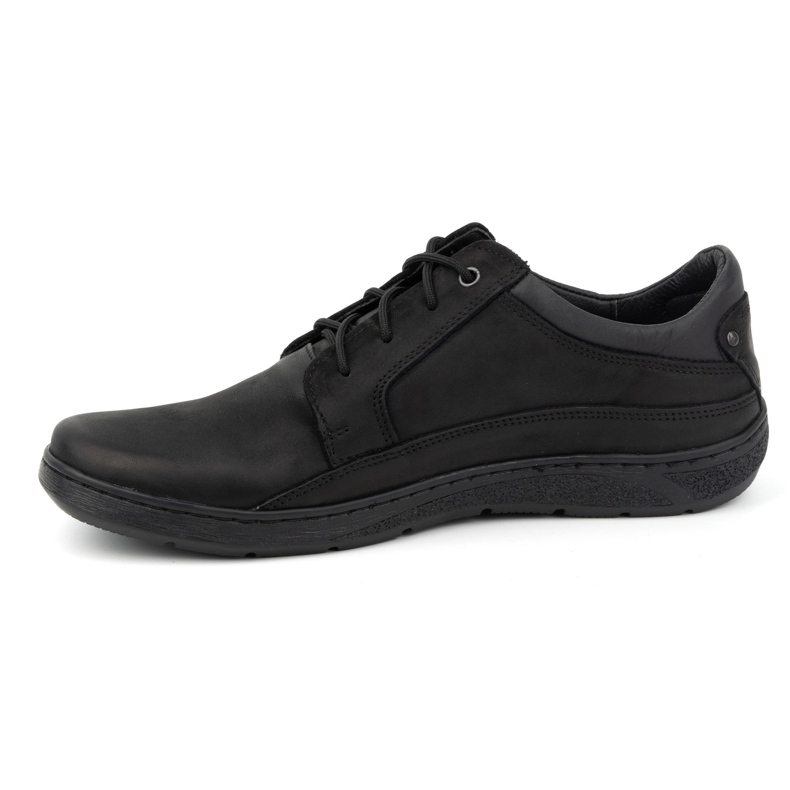 Olivier Chaussures à lacets en cuir pour hommes 077KZ, noires 1