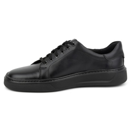 KOMODO Chaussures à lacets en cuir pour hommes 930K, noires 1
