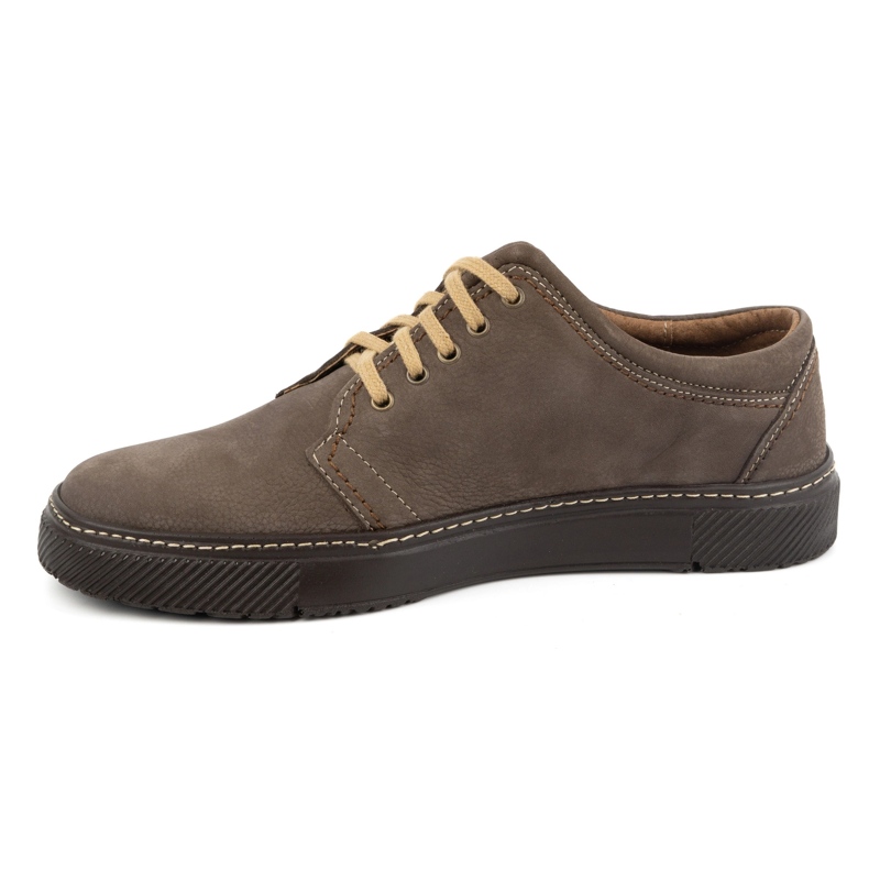 Joker Chaussures décontractées en cuir pour hommes 894J olive vert 1