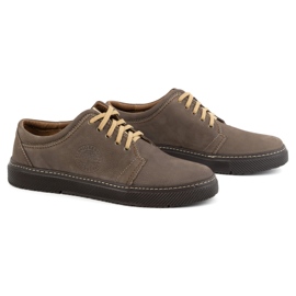 Joker Chaussures décontractées en cuir pour hommes 894J olive vert 2