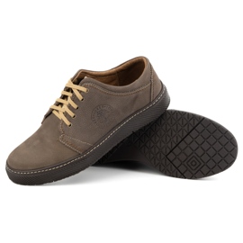 Joker Chaussures décontractées en cuir pour hommes 894J olive vert 3