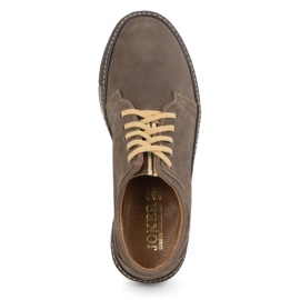 Joker Chaussures décontractées en cuir pour hommes 894J olive vert 6