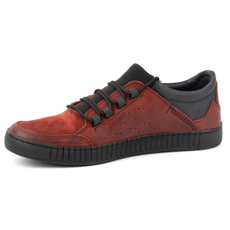 Olivier Chaussures à lacets en cuir pour hommes 287KZ rouge 1