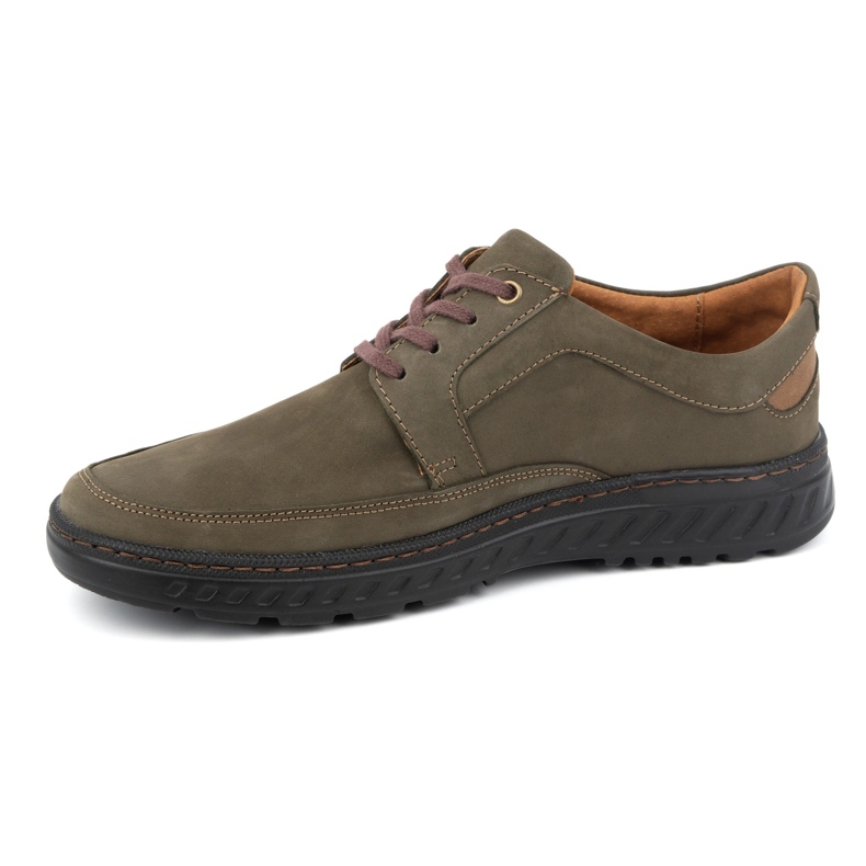 Olivier Chaussures décontractées en cuir pour hommes 960MA, vertes 1