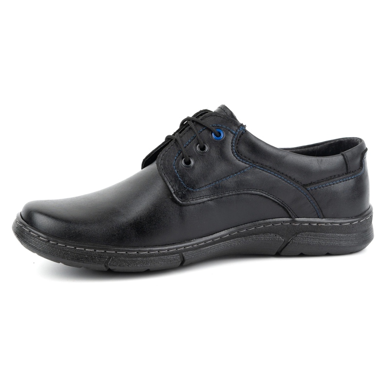 Olivier Chaussures à lacets pour hommes en cuir naturel décontracté 240lu, noir 1