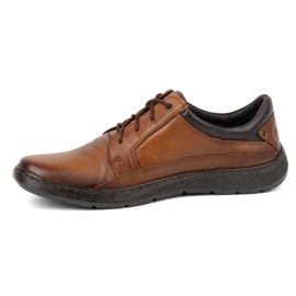 Olivier Chaussures à lacets en cuir pour hommes 077KZ marron brun 1
