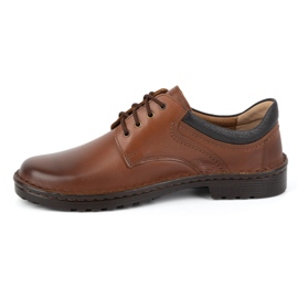 Kampol Chaussures décontractées en cuir pour hommes 11/C1 marron brun 1 Kampol Chaussures décontractées en cuir pour hommes 11/C1 marron brun 1