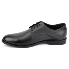 Olivier Chaussures élégantes en cuir pour hommes 253LU gris 1