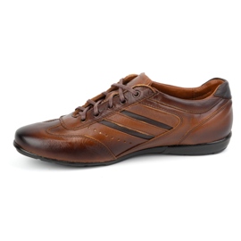 Olivier Chaussures de sport en cuir pour hommes style 7004DT marron brun 1 Olivier Chaussures de sport en cuir pour hommes style 7004DT marron brun 1