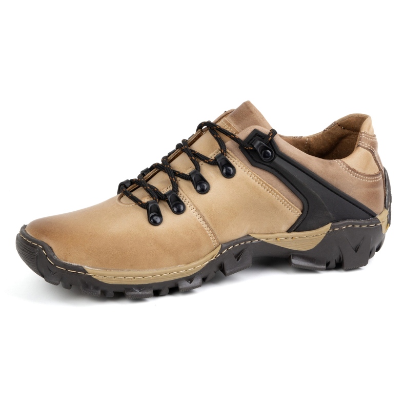 Olivier Chaussures de trekking homme 116 marron clair beige 1