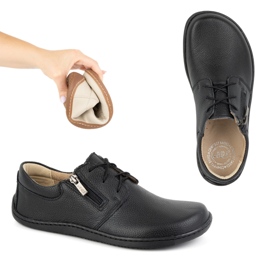 Olivier Chaussures femme pieds nus en cuir minimalistes 1244 noir le noir 1