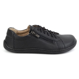 Olivier Chaussures minimalistes en cuir pieds nus pour femmes modèle 1243 noir le noir 1