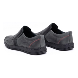 Olivier Chaussures mocassins homme en cuir pour l'été 713MP gris 4