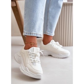 Baskets pour femmes, chaussures de sport à semelle épaisse, blanches Lerila 2