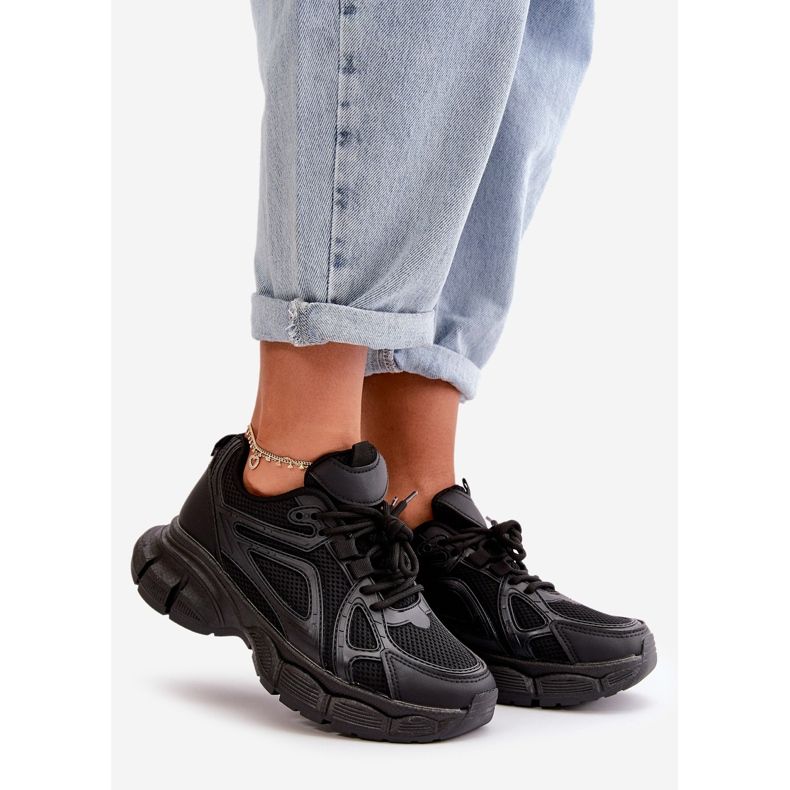 Baskets Femme Chaussures De Sport Noir Timoci 1