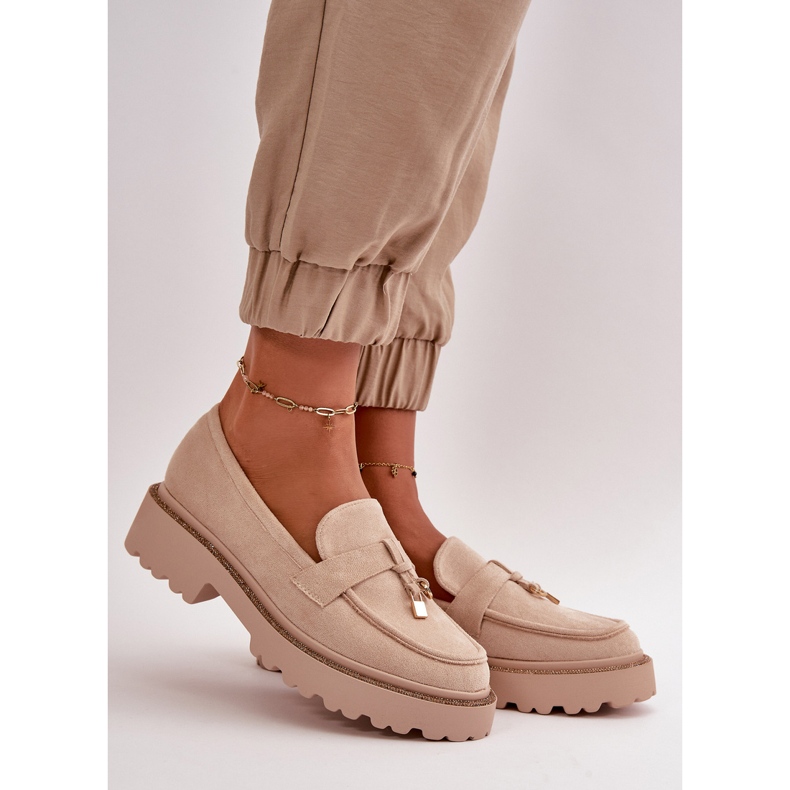 Mocassins Femme Eco Daim Avec Décoration Beige Clair Verindalle 1 Mocassins Femme Eco Daim Avec Décoration Beige Clair Verindalle 1