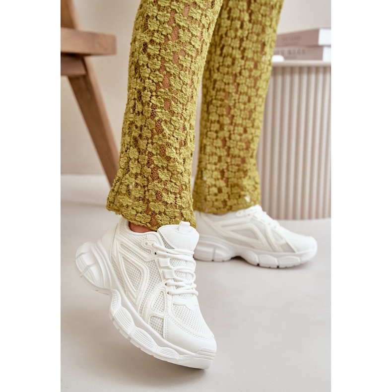 Baskets Femme Chaussures De Sport Blanc Timoci 2