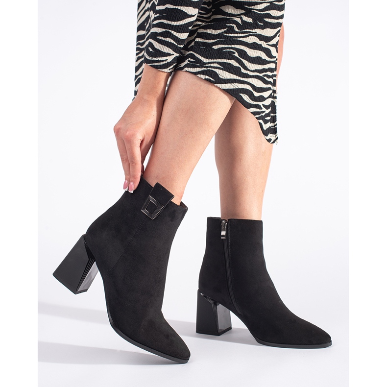 Goodin Bottines en daim noir sur le montant 1