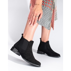 Bottines Chelsea noires à talon décoratif par Sergio Leone le noir 2