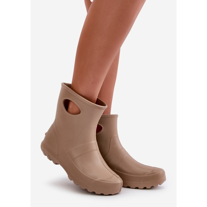 Bottines En Caoutchouc Imperméables Femme LEMIGO Garden 752 Camel brun 1