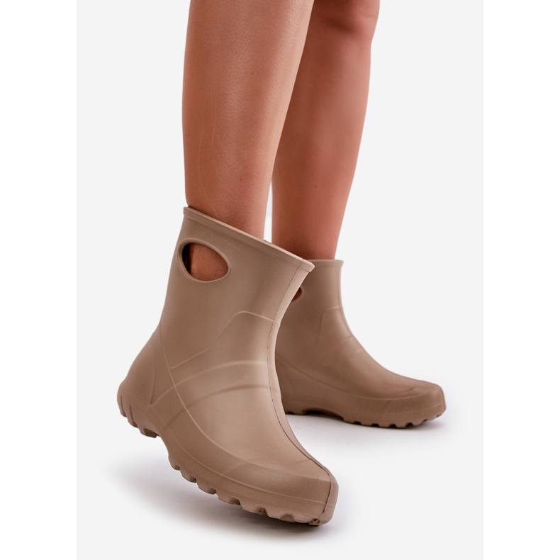 Bottines En Caoutchouc Imperméables Femme LEMIGO Garden 752 Camel brun 2