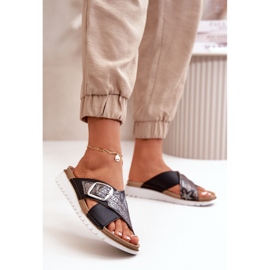 Tongs confortables pour femmes avec boucle Inblu CN000032 Noir le noir 1