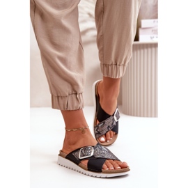 Tongs confortables pour femmes avec boucle Inblu CN000032 Noir le noir 2