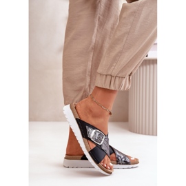 Tongs confortables pour femmes avec boucle Inblu CN000032 Noir le noir 4
