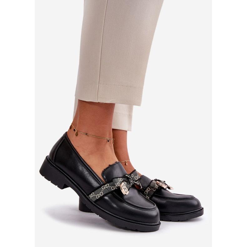 Mocassins Femme Avec Noeud S.Barski HY42-331 Noir 1