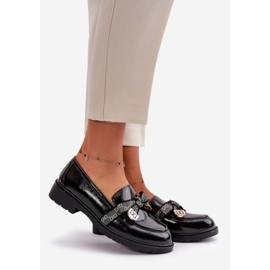 Mocassins Femme Vernis Avec Noeud S.Barski HY42-331A Noir le noir 1 Mocassins Femme Vernis Avec Noeud S.Barski HY42-331A Noir le noir 1