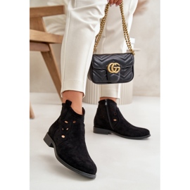 Bottines Ajourées Avec Fermeture Éclair Femme Noir S.Barski HY42-081 2