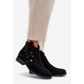 Bottines Ajourées Avec Fermeture Éclair Femme Noir S.Barski HY42-081 le noir 1