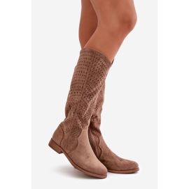 Boots Femme Ajourées Marron S.Barski HY42-132 brun 1