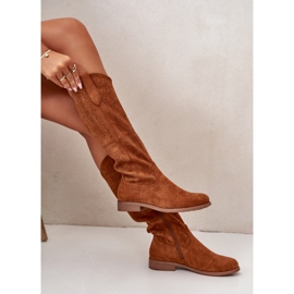 Bottines Femme Ajourées Camel S.Barski HY42-132 brun 2