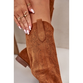 Bottines Femme Ajourées Camel S.Barski HY42-132 brun 3