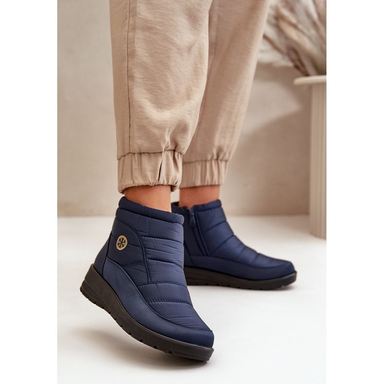 News Bottes de neige isolées pour femmes, bleu marine 2