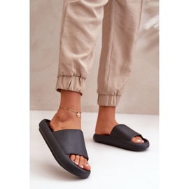 Tongs Femme Légères en Mousse à Semelle Épaisse, Noir Querceria le noir 1