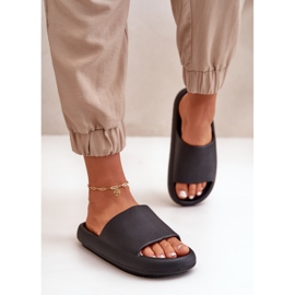 Tongs Femme Légères en Mousse à Semelle Épaisse, Noir Querceria le noir 2