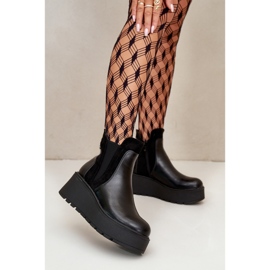 Bottes Isolées Sur Plateforme Et Compensée Pour Femme Noir Mivanira le noir 2