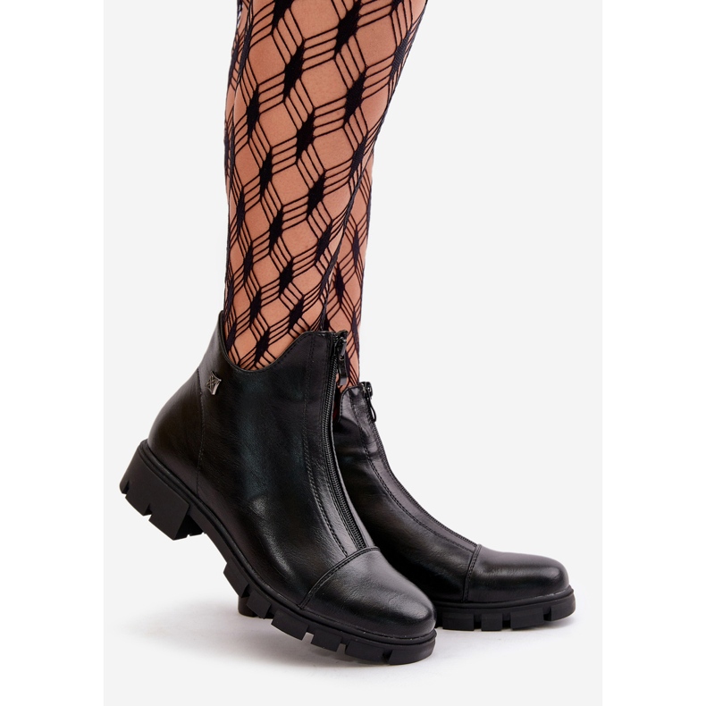 Bottes isolées pour femmes en cuir écologique Noir Verietta 1