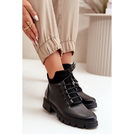Bottes isolées basses pour femmes en cuir écologique, noir Erisabelle le noir 7