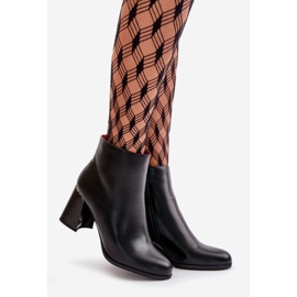 Bottines à Talons Hauts Smooth pour Femme en Eco Daim, Warm Black Milisea le noir 1