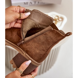 Bottes isolées pour femmes à talons hauts en daim écologique marron Irissinae brun 3
