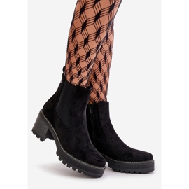 Bottes Isolées Pour Femmes Sur Talon Haut Eco Daim Noir Irissinae le noir 1