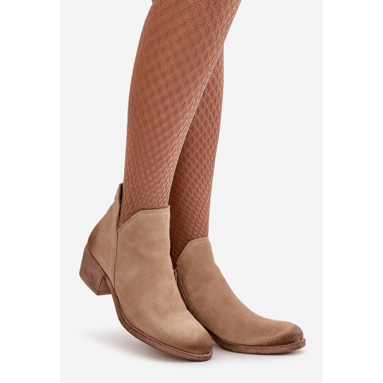 Zazoo 60475 talons en daim isolés beige 1