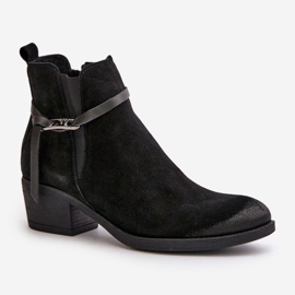 Zazoo 60478 Bottes à talons hauts en daim, isolées, fermées par une fermeture éclair, noir le noir 6