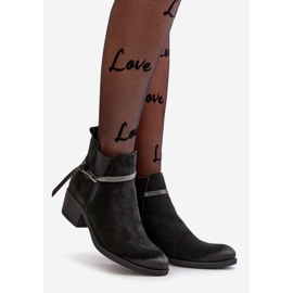 Zazoo 60478 Bottes à talons hauts en daim, isolées, fermées par une fermeture éclair, noir 1