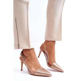 S. BARSKI Talons hauts avec décoration MR1966-11 Champagne d'or 4 S. BARSKI Talons hauts avec décoration MR1966-11 Champagne d'or 4