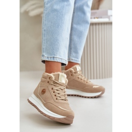 Chaussures De Sport Isolées Pour Femme Sur Plateforme Kaki Ariatte beige 2