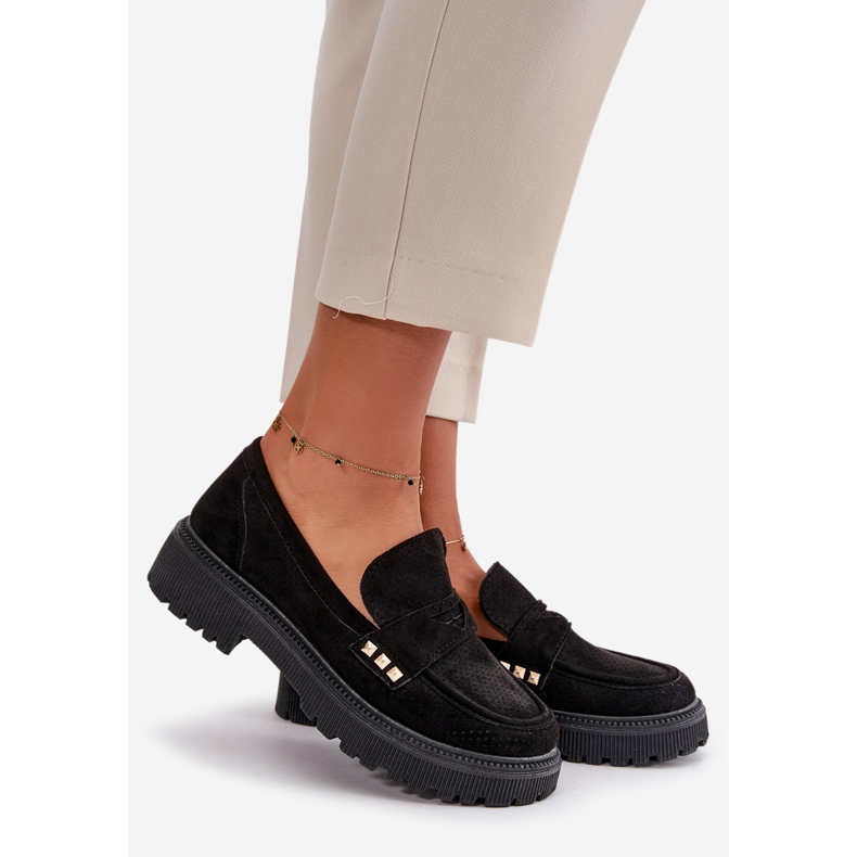 Chaussures Ajourées Femme Mocassins Noir Tannes le noir 1